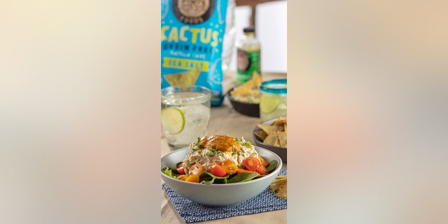 This chicken salad, from Hector Saldivar, founder and owner of Tia Lupita Foods, is perfect for your game day party.