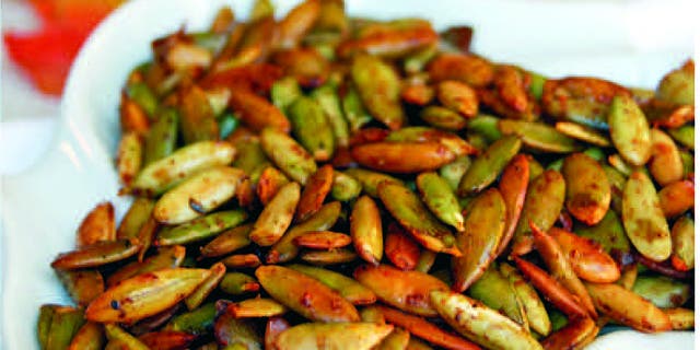 Toasted pumpkin seeds for National Pumpkin Seed Day