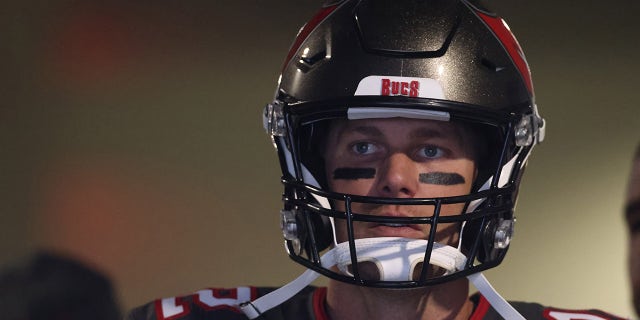 Tom Brady in the tunnel before a game against the Los Angeles Rams at SoFi Stadium Sept. 26, 2021 in Inglewood, California.