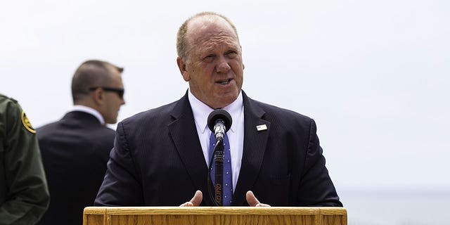 Tom Homan, deputy director of U.S. Immigration &amp; Customs Enforcement (ICE), speaks during a press conference with Jeff Sessions, U.S. attorney general, not pictured, regarding immigration policy in San Diego, California, U.S., on Monday, May 7, 2018. President Donald Trump renewed a threat to close down the federal government when current funding runs out in September if immigration reforms and funding for a wall on the U.S. border with Mexico aren't forthcoming. Photographer: Ariana Drehsler/Bloomberg via Getty Images