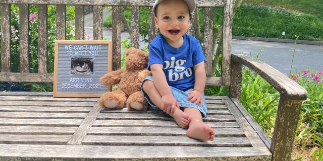 The Santos family pregnancy announcement from spring 2021
