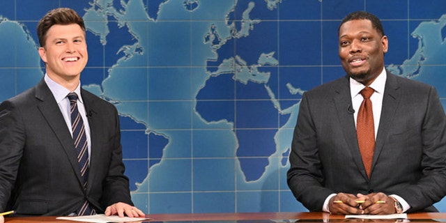 Colin Jost and Michael Che mocked Joe Biden and Donald Trump in the latest addition of ‘Weekend Update.’