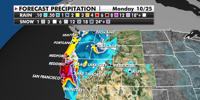 West Coast forecast precipitation