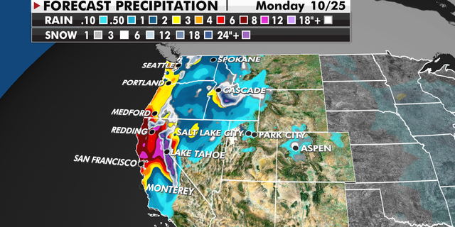 West Coast forecast precipitation