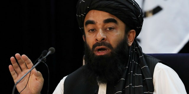 Taliban spokesman Zabihullah Mujahid speaks during a news conference in Kabul, Afghanistan September 6, 2021. REUTERS/Stringer