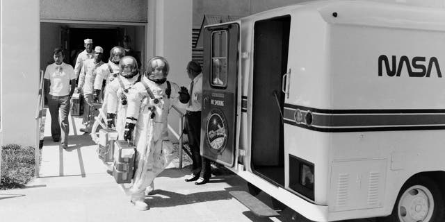 Apollo and the first Space Shuttle astronauts were driven to the launch pad in a converted Clark-Cortez camper van.