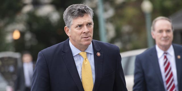 Rep. Darin LaHood, R-Ill., arrives to the Capitol before the House vote on an impeachment inquiry resolution on Thursday, Oct. 31, 2019. (Tom Williams/CQ-Roll Call, Inc via Getty Images)