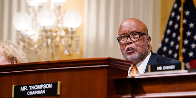 Chairperson U.S. Representative Bennie Thompson (D-MS) speaks as members of the U.S. House Select Committee to Investigate the January 6th Attack on the U.S. Capitol listen before a vote on a report recommending the U.S. House of Representatives cite Steve Bannon for criminal contempt of Congress during a meeting on Capitol Hill in Washington, U.S., October 19, 2021. REUTERS/Elizabeth Frantz