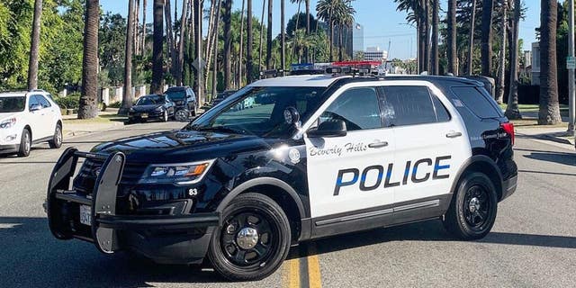 FILE- Beverly Hills police cruiser.