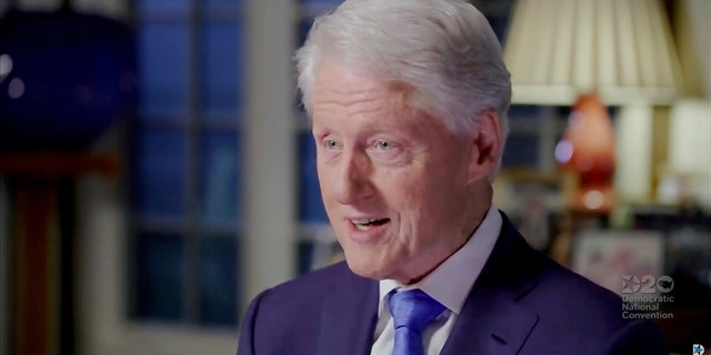 In this screenshot from the DNCC’s livestream of the 2020 Democratic National Convention, former President Bill Clinton addresses the virtual convention in August 2020.