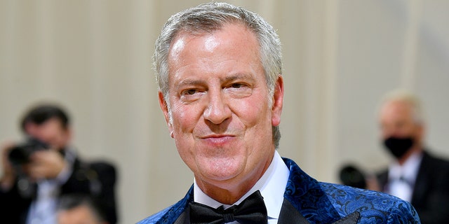 New York City Mayor Bill de Blasio attends The 2021 Met Gala Celebrating In America: A Lexicon Of Fashion at Metropolitan Museum of Art in September in New York City. 