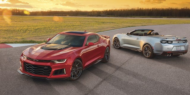 Along with the Mustang, the Chevrolet Camaro is available as a coupe or convertible.