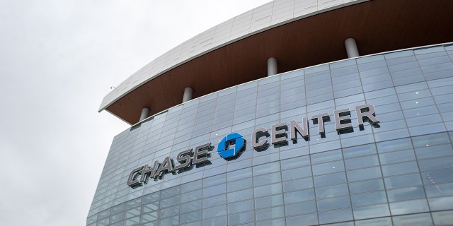 This photo shows a facade with sign at the Chase Center from December 2019. Recently, a Phish fan died after falling from the upper level of the Chase Center in San Francisco.