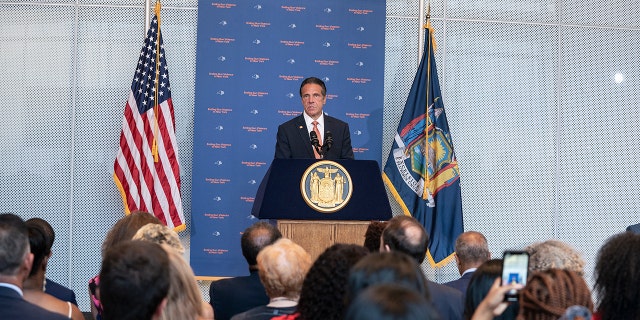 Cuomo speaks about gun violence in the state at John Jay College of Criminal Justice.