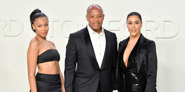 Dr. Dre and Nicole Young (R) with their daughter Truly (L). 