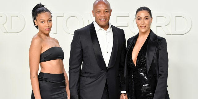 Dr. Dre and Nicole Young (R) with their daughter Truly (L).