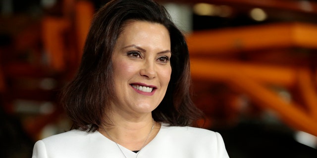 Michigan Gov. Gretchen Whitmer during an event at the General Motors Co. Orion Assembly plant in Orion Township, Mich., March 22, 2019. 