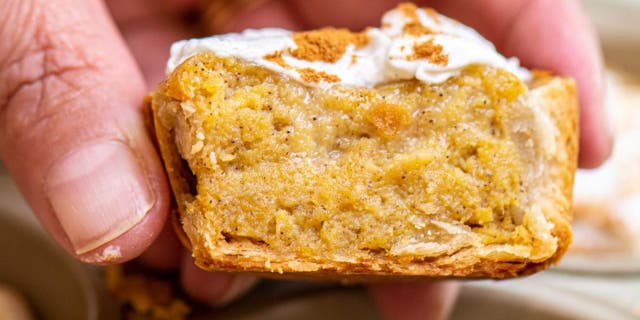 Put a twist on pumpkin pie with these bite-sized desserts crafted by Jason Collins of Kitchen Laughter.