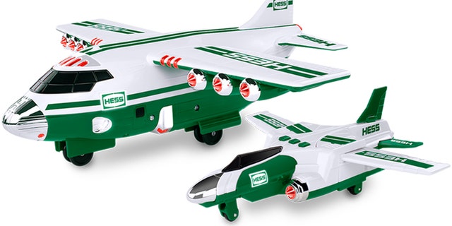 The 2021 Hess truck is a cargo plane with a jet that fits inside.