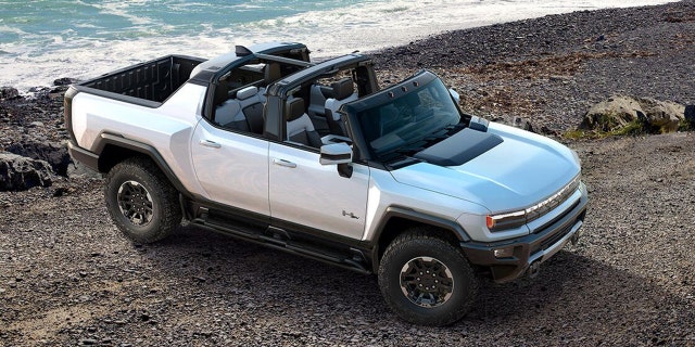 The 2023 GMC Hummer EV pickup Edition 1 has three electric motors rated at a combined 1,000 hp