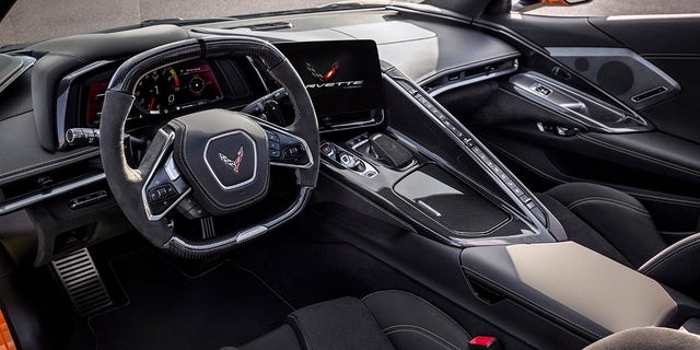 The Z06 interior is dressed in a higher level of trim than the Stingray's.