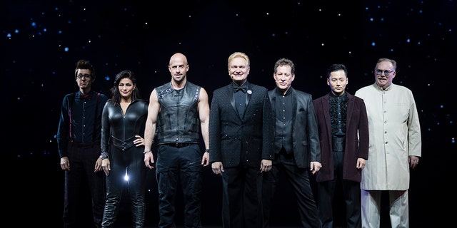 Mark Kalin, Jinger Leigh, Jeff Robson, Kevin James, Johnathon Goodwin and An Ha Lim are pictured during a media call for 'The Illusionists: Direct From Broadway' at the Sydney Opera House on 19 December 2018 in Sydney, Australia. 