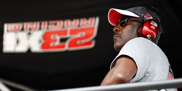 Michael Jordan was in Bubba Wallace's pits during the NASCAR Cup Series Go Bowling at the Glen at Watkins Glen International in August.