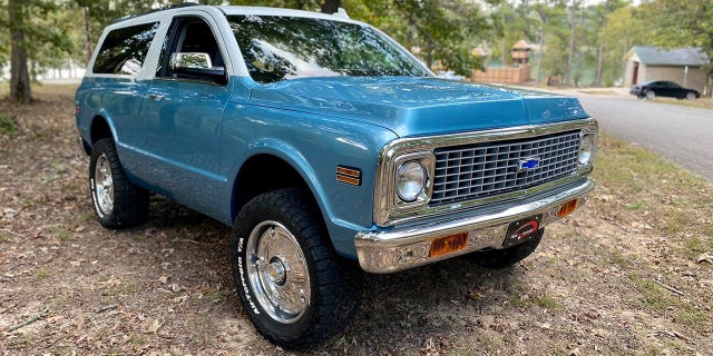 Flat Out Autos turned a Chevy Tahoe into a two-door K5-style truck last year.