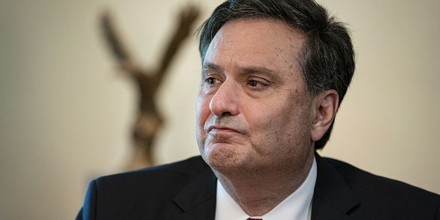 White House Chief of Staff Ron Klain listens during a cabinet meeting with President Biden at the White House in Washington on July 20, 2021.