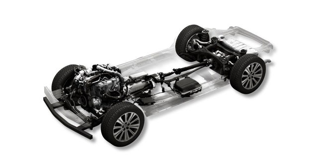 Mazda's new large platform can accommodate an inline-six engine and rear-wheel drive.