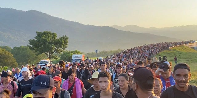 Migrants make their way through Mexico to the U.S. border. 