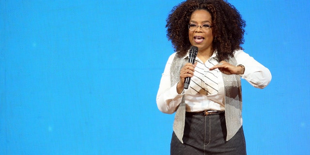Oprah Winfrey speaks during her 2020 Vision: Your Life in Focus Tour presented by Weight Watchers Reimagined at American Airlines Center in February, 2020 in Dallas. The host will interview Adele in a concert special.