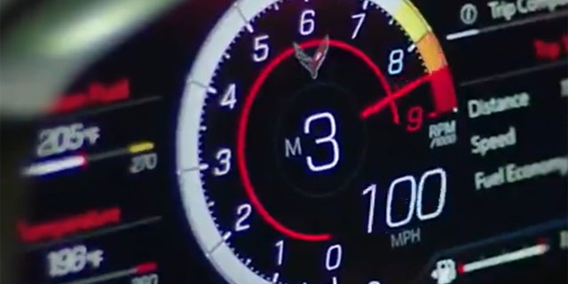 The redline of the Z06's V8 appears to be set at 8,600 rpm.