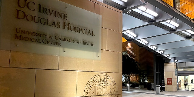 The entrance to University of California at Irvine's Douglas Hospital in Orange, California, where former President Bill Clinton has been receiving medical treatment this week.