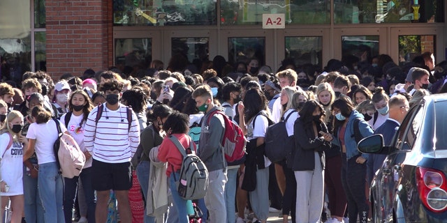 Loudon County students walked out of class to protest the school district's handling of sexual assault cases in October 2021.