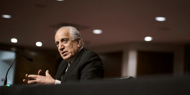 Zalmay Khalilzad, special representative for Afghanistan reconciliation at the State Department, testifies in a Senate Foreign Relations Committee hearing on U.S. policy in Afghanistan on Capitol Hill in April.