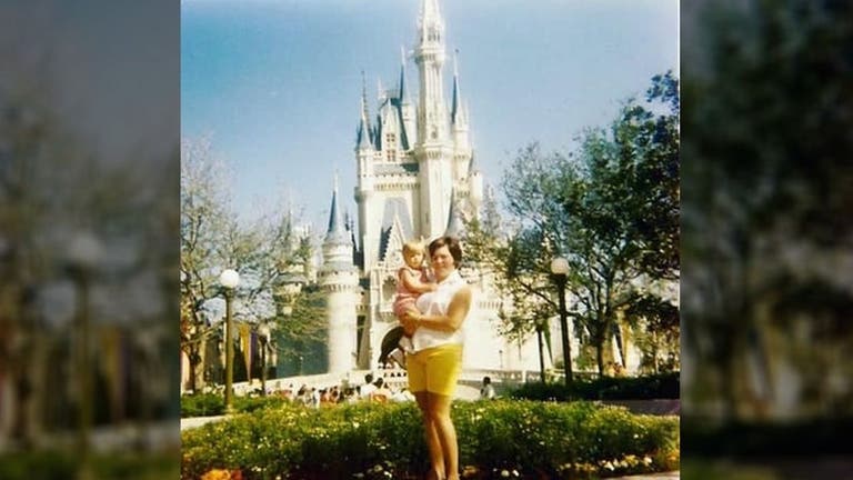 Mother and son recreate 1971 photo from Disney's opening day