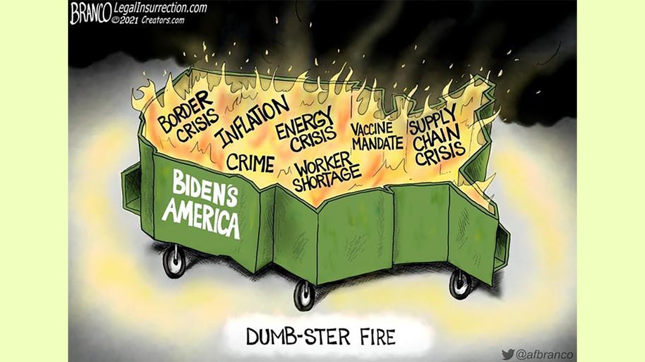Political cartoon 10.18.21 Dumpster fire