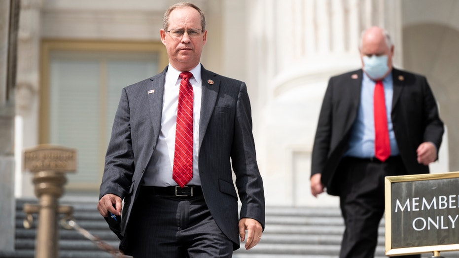 Rep. Greg Murphy, R-N.C., walks down the House steps after a vote in the Capitol on Tuesday, Sept. 15, 2020. (Photo By Bill Clark/CQ-Roll Call, Inc via Getty Images)