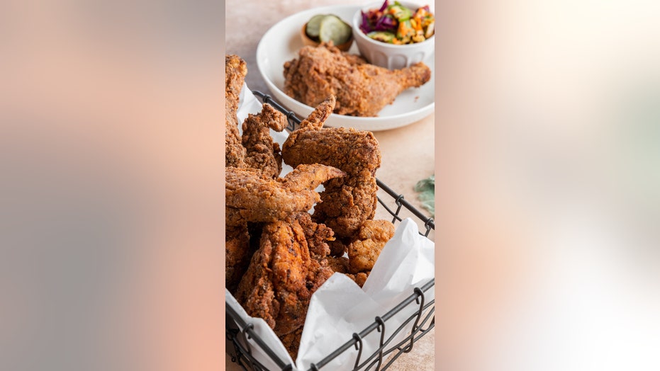 Southern sweet tea air fried chicken for a crispy, flavorful dinner