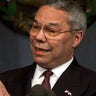 Gen. Colin Powell holds up a copy of the America's Promise 1999 Report to the Nation during a speech at the National Press Club in Washington, May 17. America's Promise is the volunteer organization chaired by Powell to improve the lives of youth in the United States. WM/JP/AA