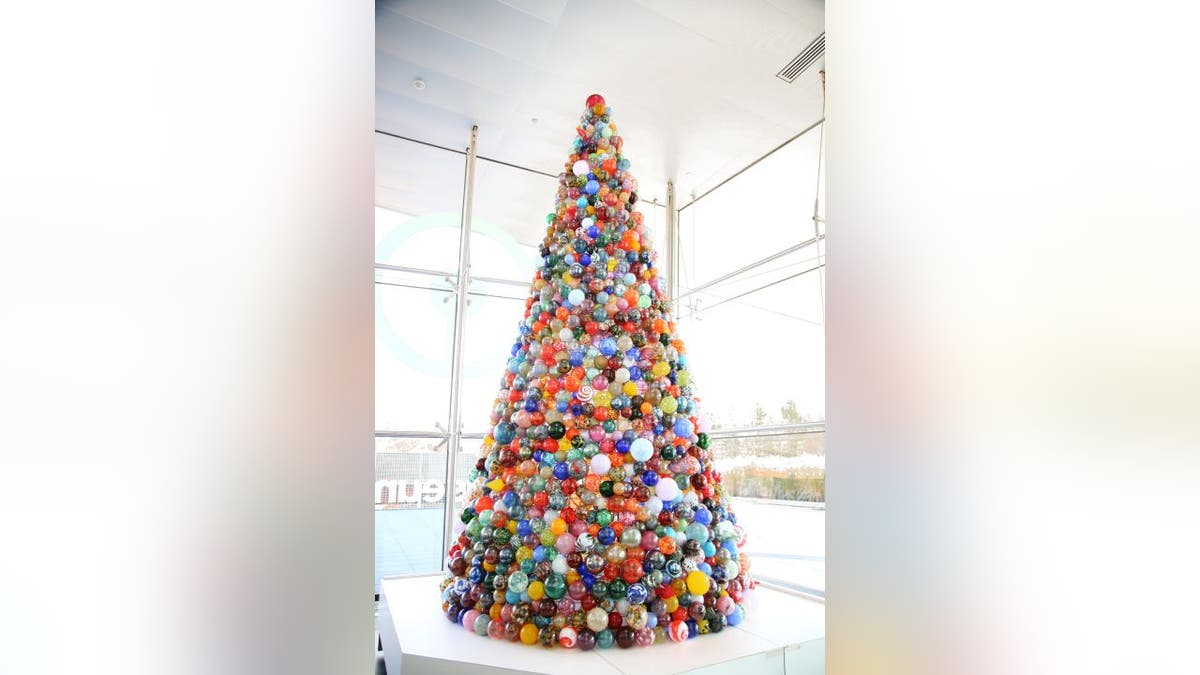 The Corning Museum of Glass Holiday Ornament Tree in Corning, New York