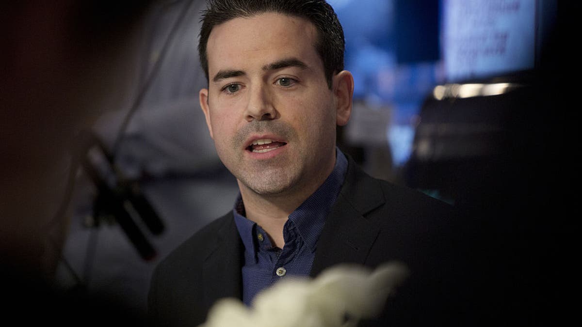 FILE - Brian Fallon, National Press Secretary for the 2016 presidential candidate Hillary Clinton campaign, speaks during a Bloomberg Politics interview in Manchester, New Hampshire, on Thursday, Feb. 4, 2016. (Photographer: Victor J. Blue/Bloomberg via Getty Images)