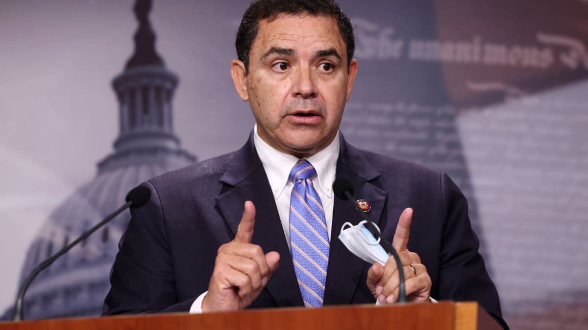 WASHINGTON, DC - JULY 30: U.S. Rep. Henry Cuellar (D-TX) speaks on southern border security and illegal immigration, during a news conference at the U.S. Capitol on July 30, 2021 in Washington, DC. Cuellar urged the Biden administration to name former Homeland Security Secretary Jeh Johnson as a border czar. (Photo by Kevin Dietsch/Getty Images)