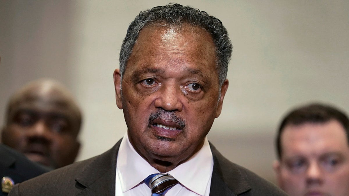 The Rev. Jesse Jackson speaks during a news conference after the verdict was read in the trial of former Minneapolis police Officer Derek Chauvin, Tuesday, April 20, 2021, in Minneapolis. (AP Photo/John Minchillo, File)