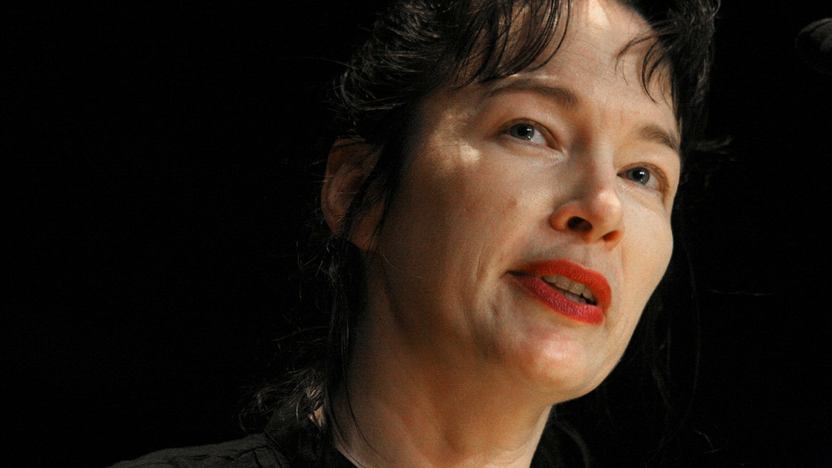 FILE - Author Alice Sebold speaks at the Sunday Book and Author Breakfast at BookExpo America in New York on June 3, 2007. 