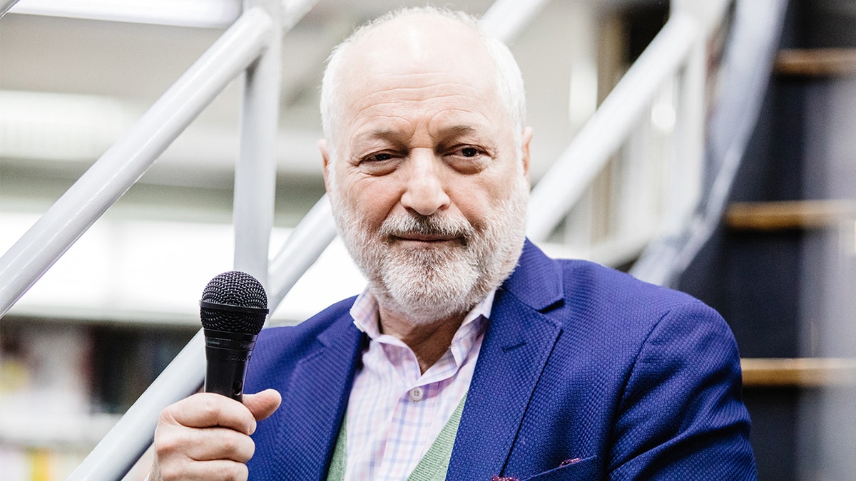 American writer Andre Aciman attends the presentation of his new book "Cercami" on Nov. 16, 2019, in Sesto San Giovanni, Italy.