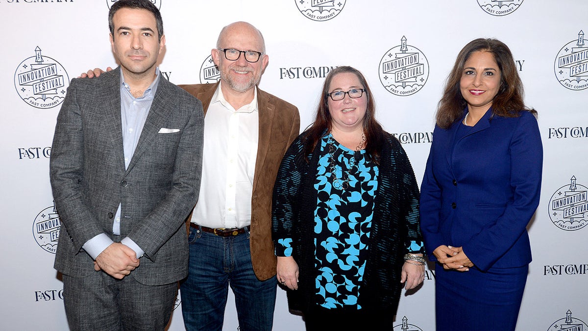Ari Melber, Rick Wilson, Rachel Bitecofer and Neera Tanden attending the Fast Company Innovation Festival in November 2019, in New York City.