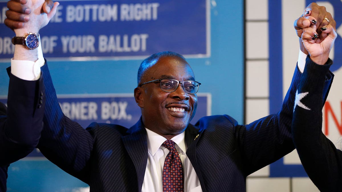 Incumbent Buffalo Mayor Byron Brown speaks to supporters at his election night party, late Tuesday, Nov. 2, 2021, in Buffalo, New York. 