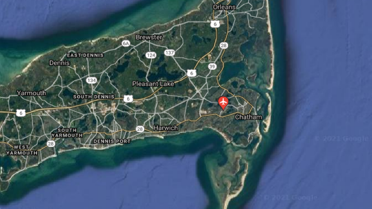 The plane from Pennsylvania was heading to Chatham Municipal Airport in Cape Cod, Mass. (Google Maps)
